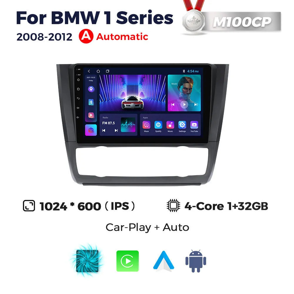 Android 9-inch car head unit touchscreen display for BMW E87 vehicles