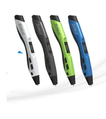 Plastic 3D printing pen 180mm in black colour for handheld 3D painting and graffiti