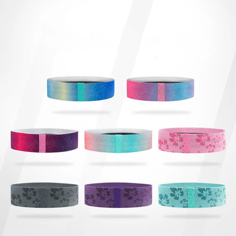 Pure cotton yoga resistance band, 8cm wide, in S 65cm, M 75cm or L 85cm, for hip and buttock training