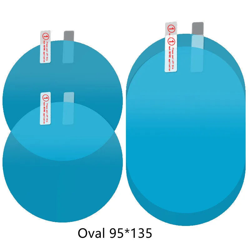 Car rearview mirror rainproof film nano anti-fog sky blue 95mm high strength adhesive