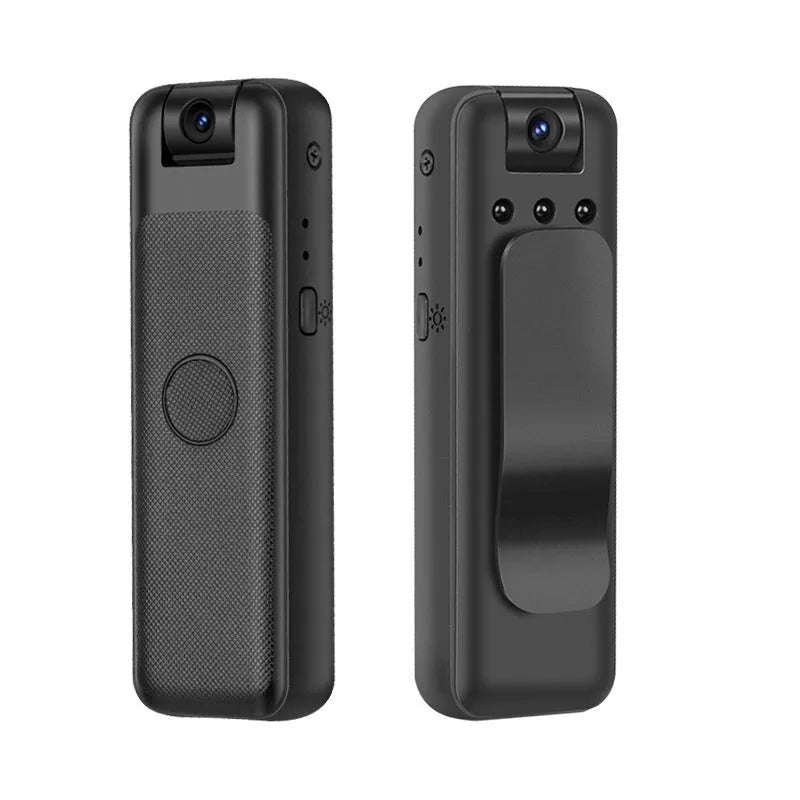 Black conference camera with an integrated back splint for mounting on a laptop screen, shown with a type-c cable.