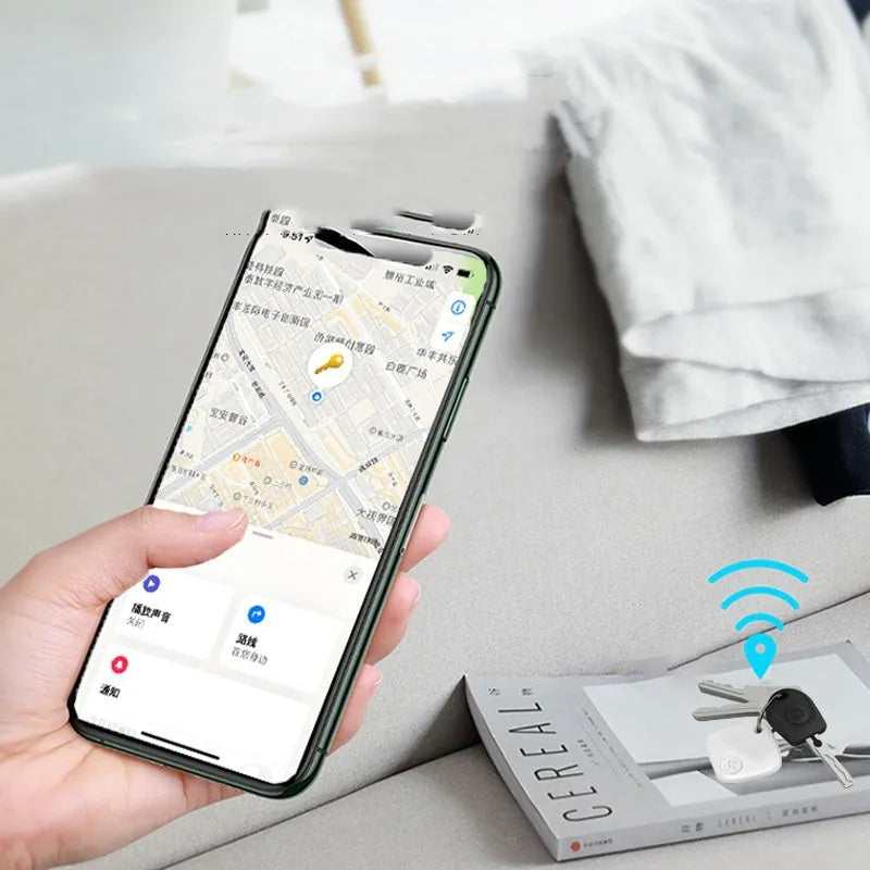 Bluetooth anti loss device for IOS wallet locator, ABS body, 38.2 x 6.8mm, black or white, with hanging lanyard