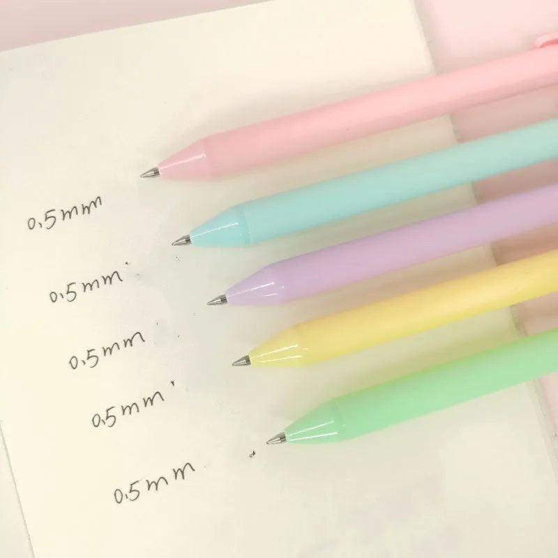 Candy Color Gel Pen 0.5mm fine tip plastic body five pack in assorted colours