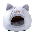 Large enclosed cat winter nest with fleece interior and sofa bed design