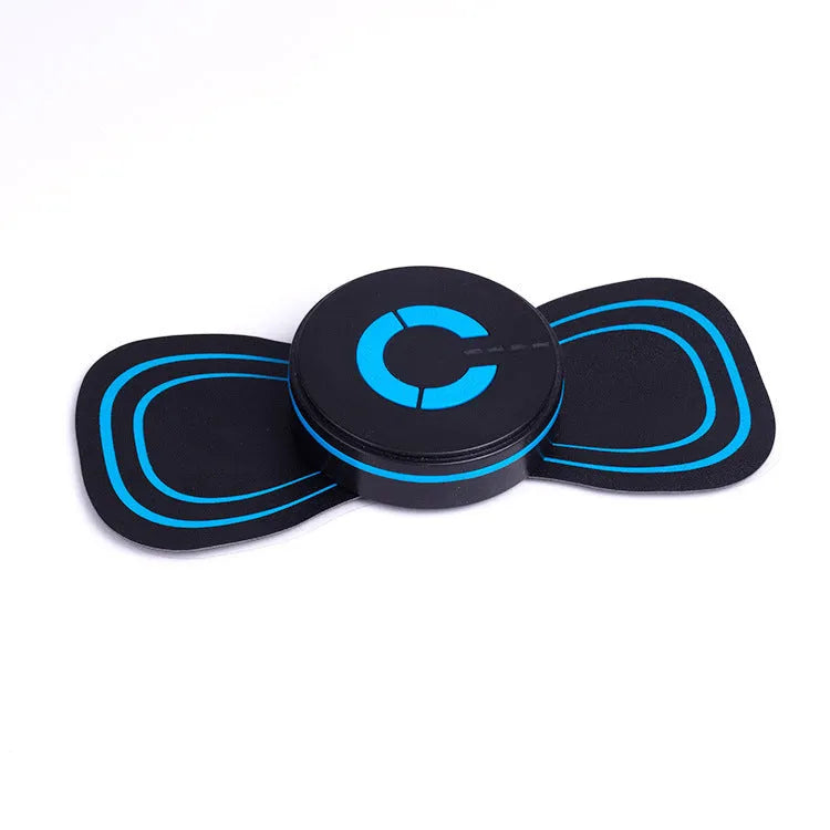 Black HQ-185 mini electric shoulder and neck massager for cervical spine relief with massage patches
