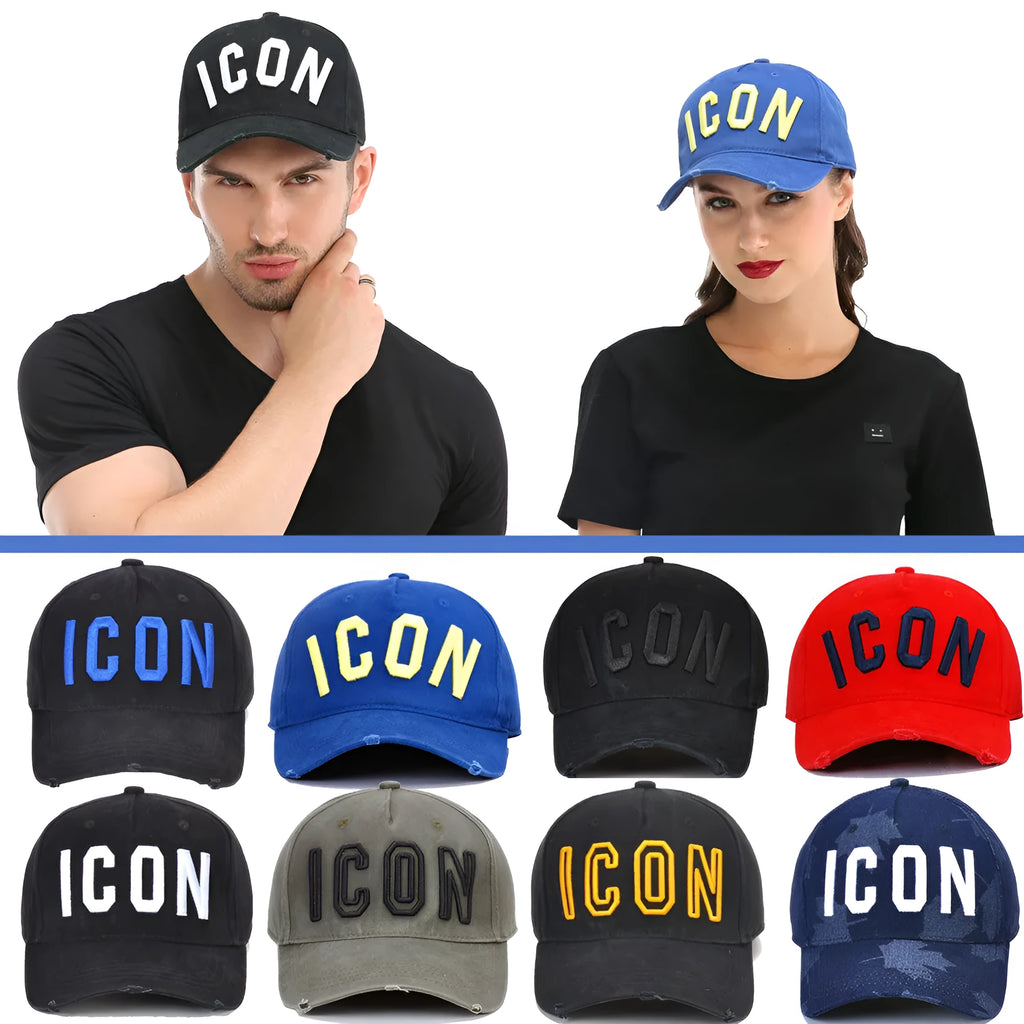Cotton baseball cap with embroidered letters dome top style warp knit unisex design