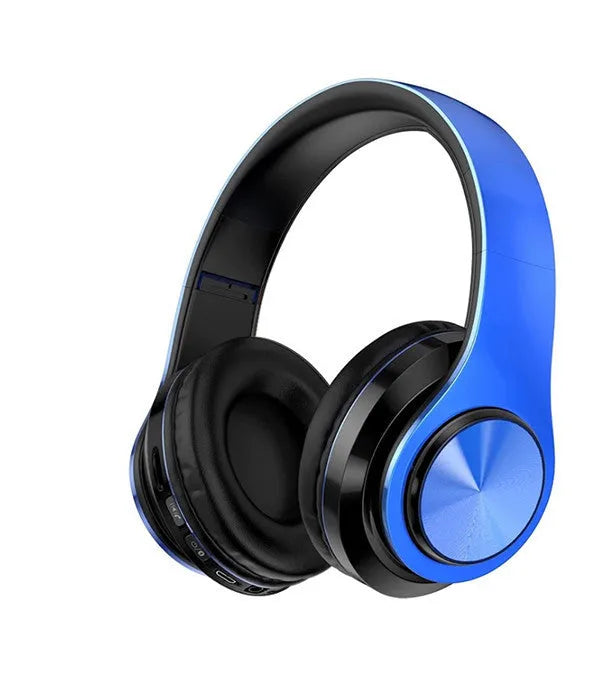 IP878 folding Bluetooth and wired headset for mobile phones in black, blue, or white