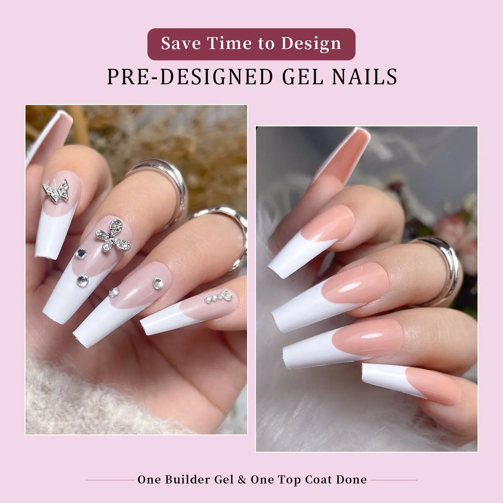 French wear removable nail stickers box with 288 seamless pieces for home manicures