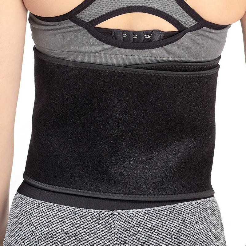 Black fitness waist abdominal belt for yoga lumbar support