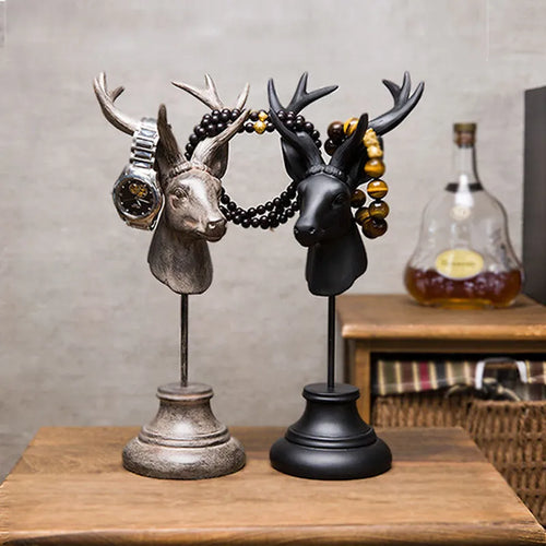 Natural resin animal sculpture home decoration in three colour options showing detailed modelling