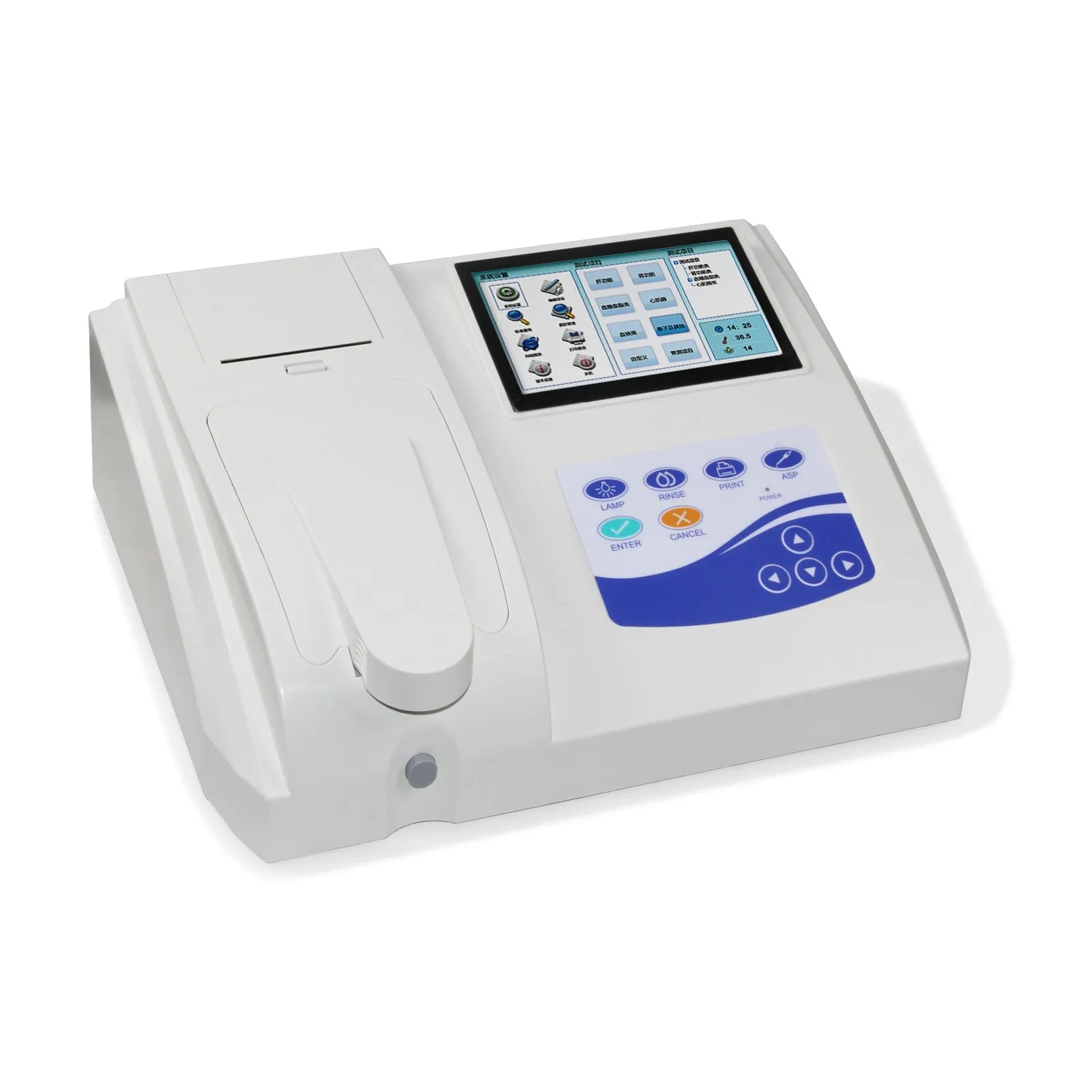 CONTEC BC300 semi-auto biochemistry analyser on benchtop with touch screen display