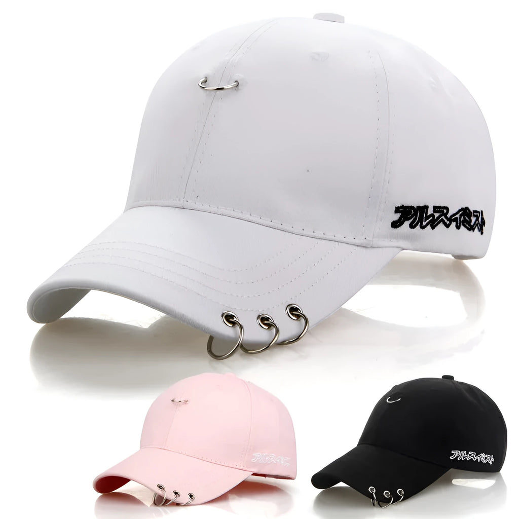 Korean summer baseball cap cotton duck tongue unisex sports fashion hat in black