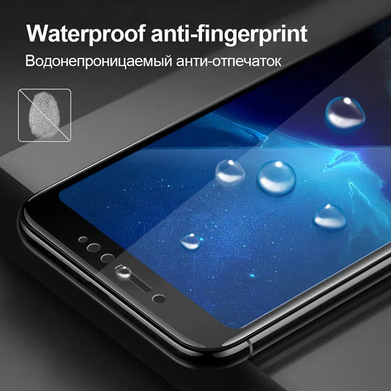 Full glue tempered glass screen film for Xiaomi phones, black or white, front film with anti scratch and anti fingerprint.