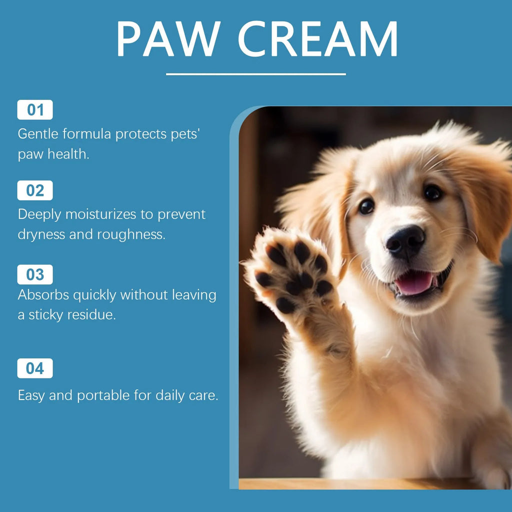 30g pot of Pet Paw Care Cream Deep Moisturizing for dogs with oat protein and aloe extract