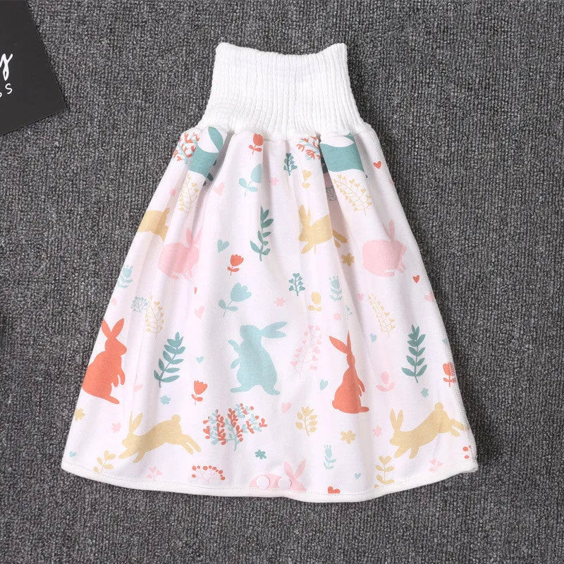Pure cotton baby diaper skirt in Dinosaur pattern, adjustable waist for 0-8 years
