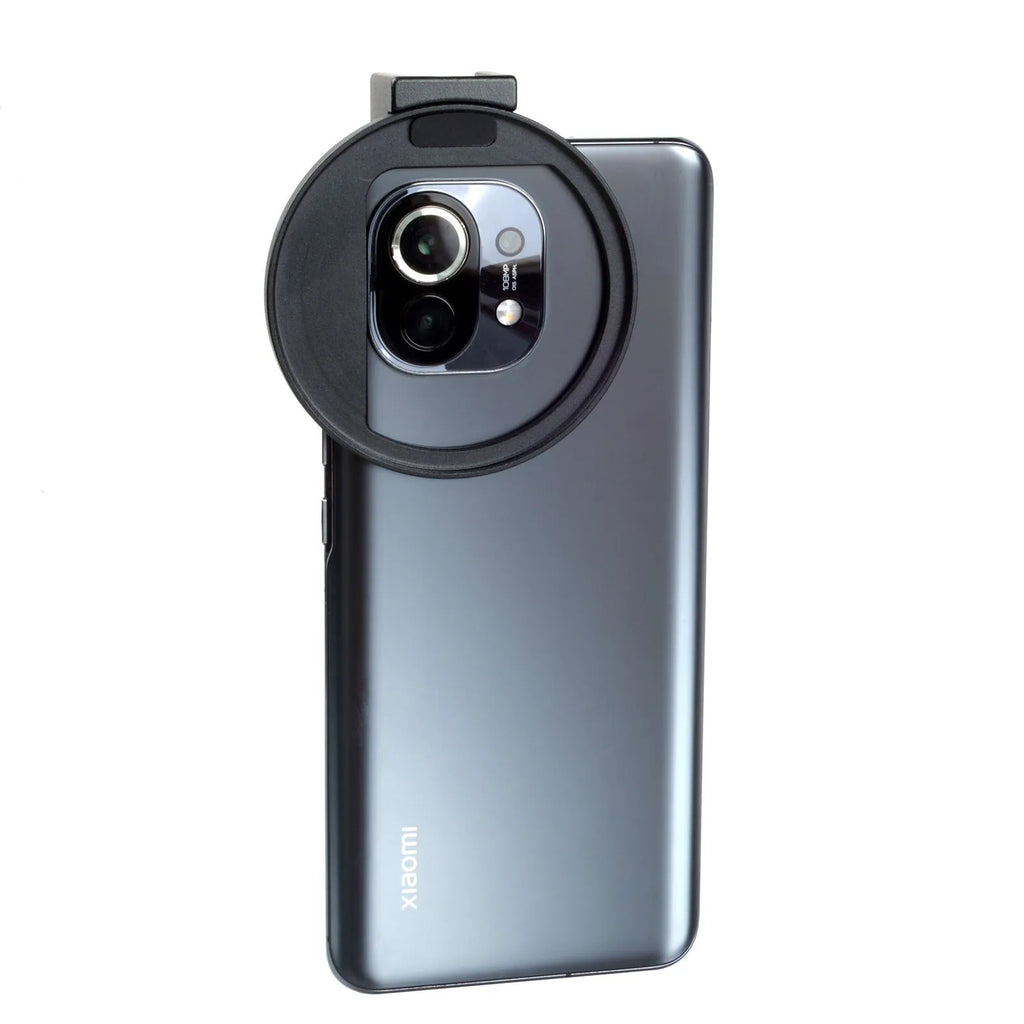 Universal black mobile phone filter clip for 37mm 52mm 67mm filters