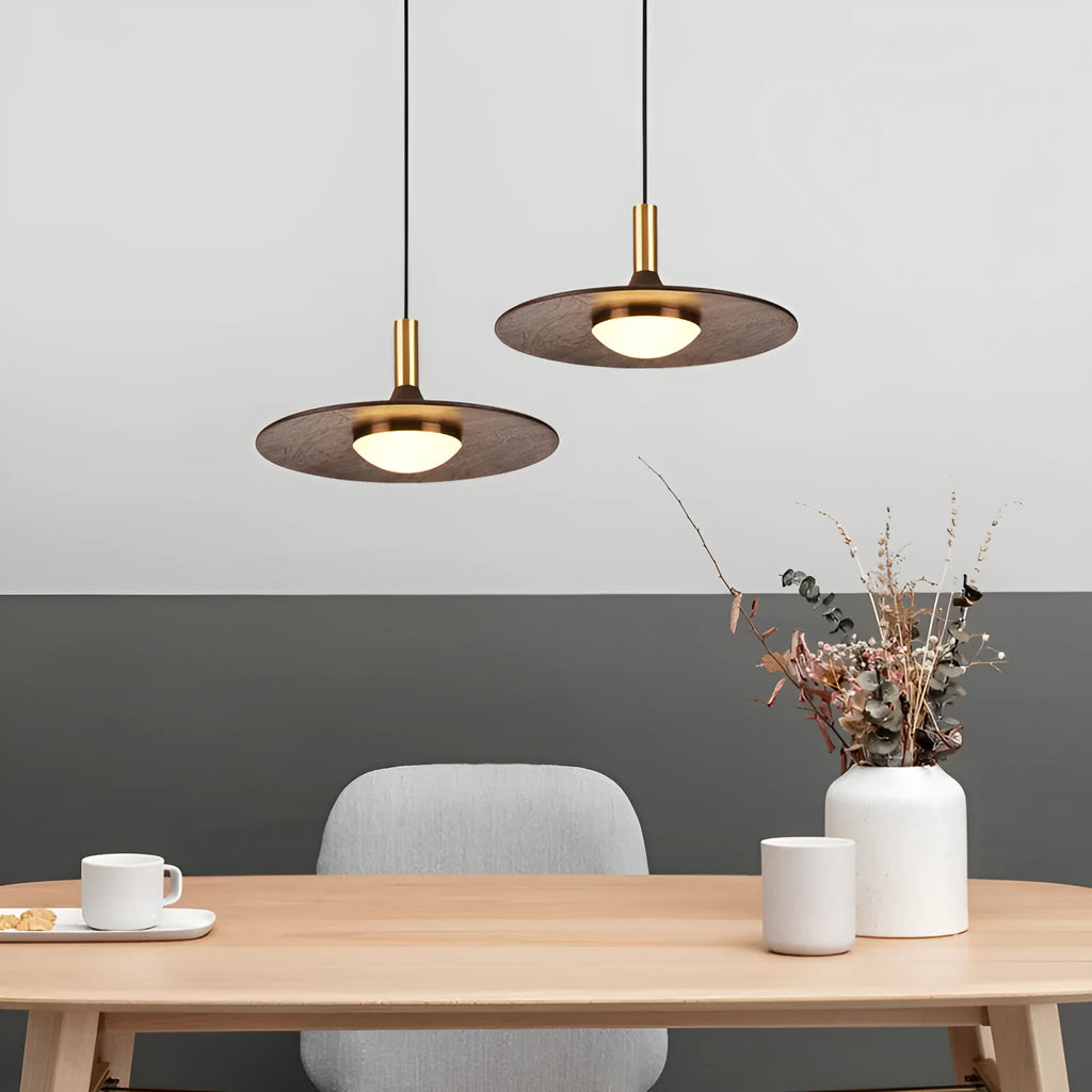 New Chinese style bar wall light made of solid walnut wood with copper finish, fish line chandelier shape.