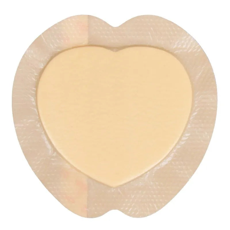 Single skin-coloured silicone gel foam bedsore prevention dressing sticker.