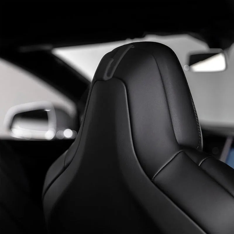 Metal car seat clothes hook for Tesla Model S and Model X, 26x20 cm, silver finish, designed for second-generation seat gap installation.
