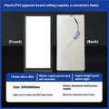 Rectangular embedded kitchen bathroom ceiling light with aluminium frame, 30x30cm, black or white colour options