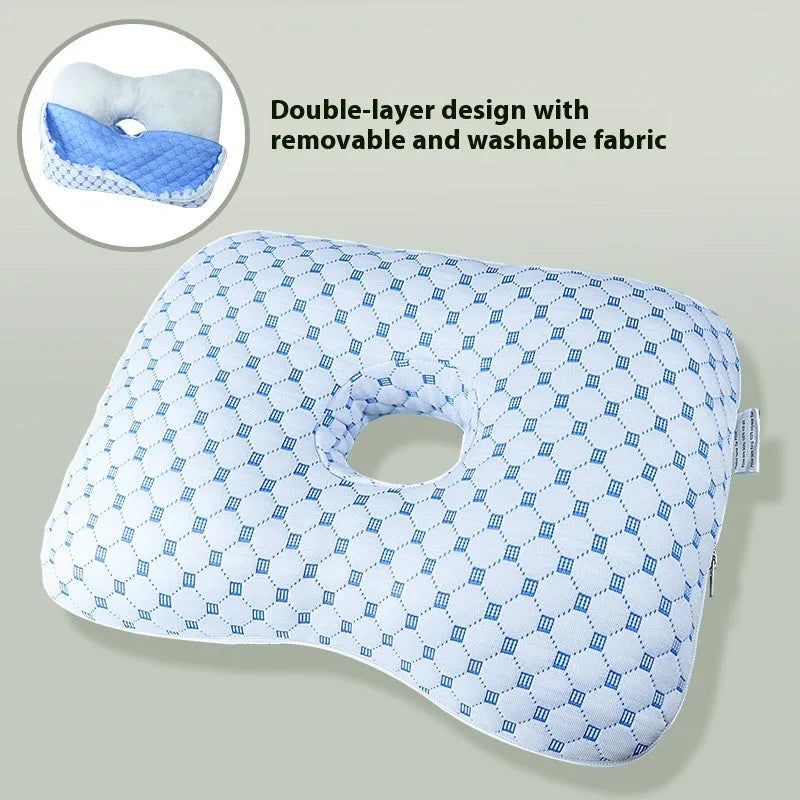 Beauty salon single hole ear pillow in new Chinese style, shown in a grey colour.