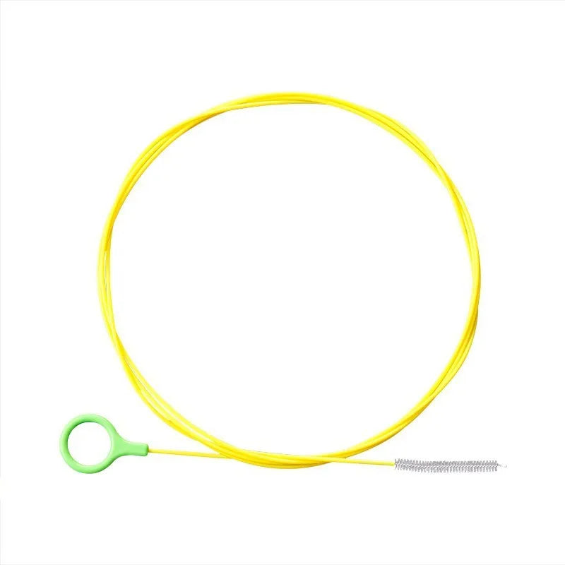 Yellow plastic car wash brush drainage facility tool for automobile skylight door drain holes 2.3 metres