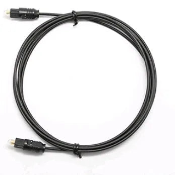 OD2.2 optical audio fibre cable with PVC jacket and standard TOSLINK connectors