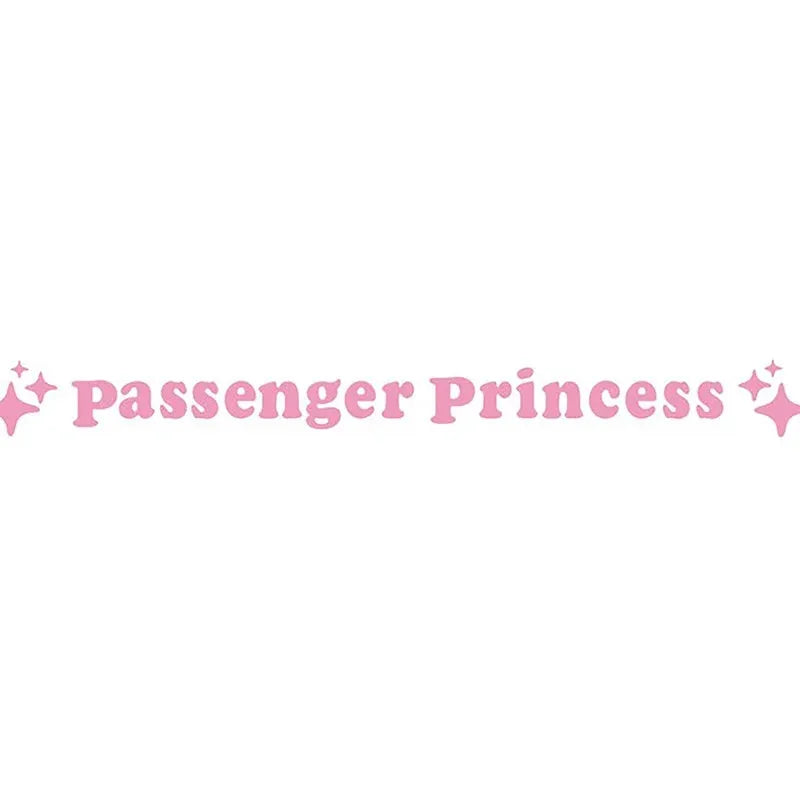 Passenger Princess rearview mirror decorative sticker in 12.5cm size with eight colour options