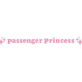 Passenger Princess rearview mirror decorative sticker in 12.5cm size with eight colour options