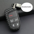 Silicone and carbon fibre pattern protective case for a Dodge Chrysler Fiat remote car key fob