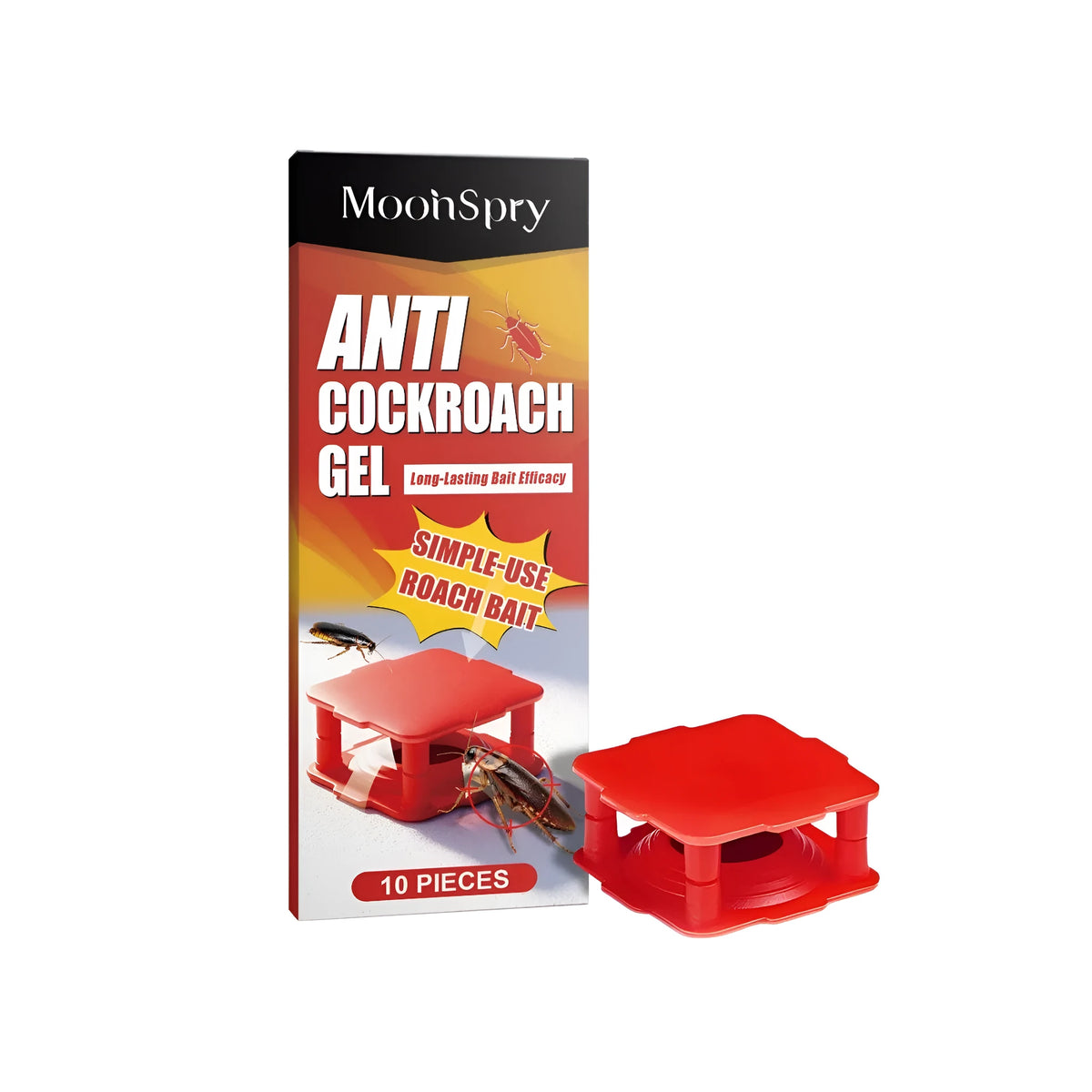 Anti cockroach gel bait with 10 bait boxes, imidacloprid and dinotefuran gel for indoor use