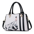 New fashion Korean-style PU shoulder bag with multiple compartments in beige, 29x14x22 cm