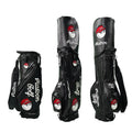 Waterproof leather golf bracket ball bag, 9 by 35 inches, in white, black, dark brown, or dark green