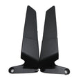 Black universal motorcycle rearview mirror pair with aluminium alloy stem and glass reflector