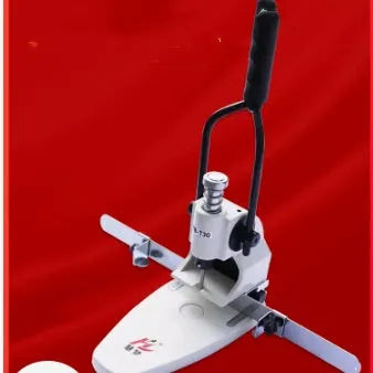 T30 single hole punching machine with adjustable hole pitch and 30mm paper capacity on a desk