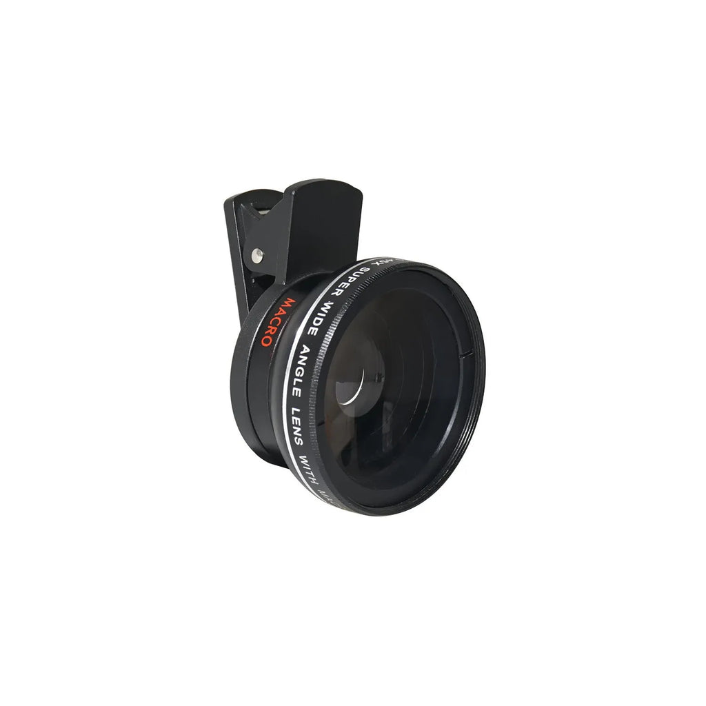 LIEQI 0.45X wide-angle macro external lens for mobile phone cameras in four colour options