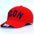 Cotton baseball cap with embroidered letters dome top style warp knit unisex design