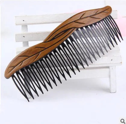 Fashion retro plastic resin hair comb in Korean style for women, available in multiple colours
