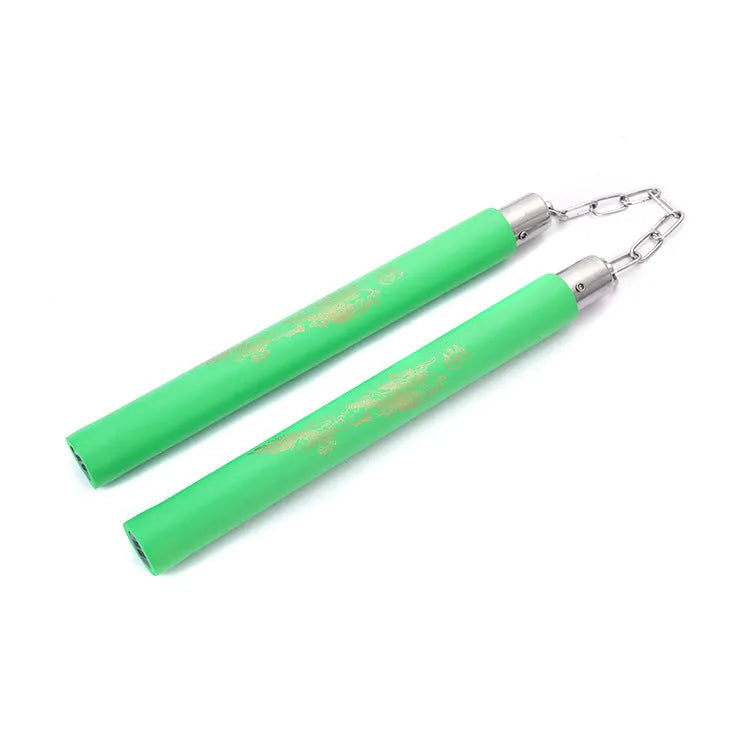 Set of soft EVA sponge nunchaku for children beginners practice in multiple colours