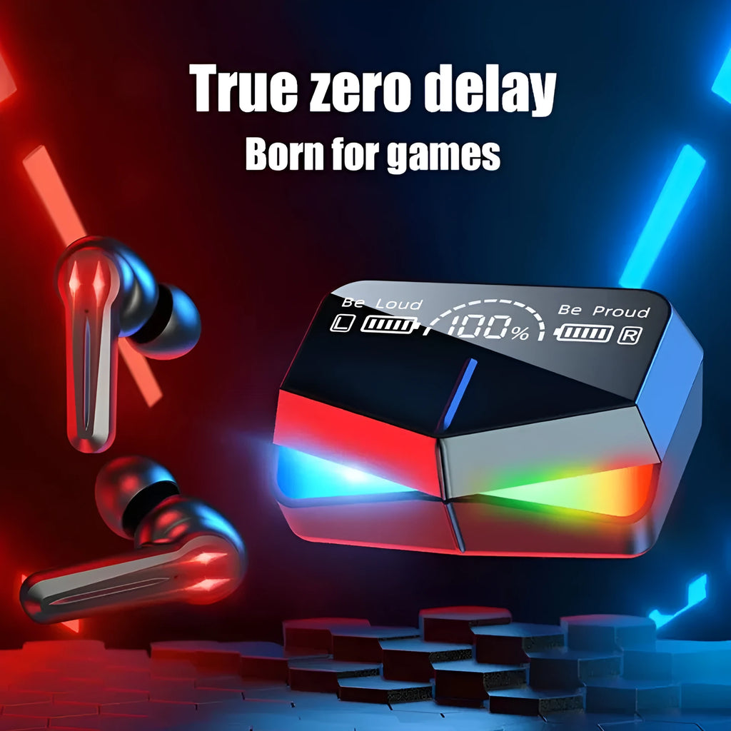 TWS-M28 low latency true wireless e-sports Bluetooth headset in M28 Jerry colour with PC ABS build