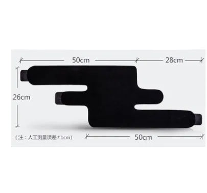 Black warm knee pads with double-sided heating, two pairs per pack, small and large sizes available