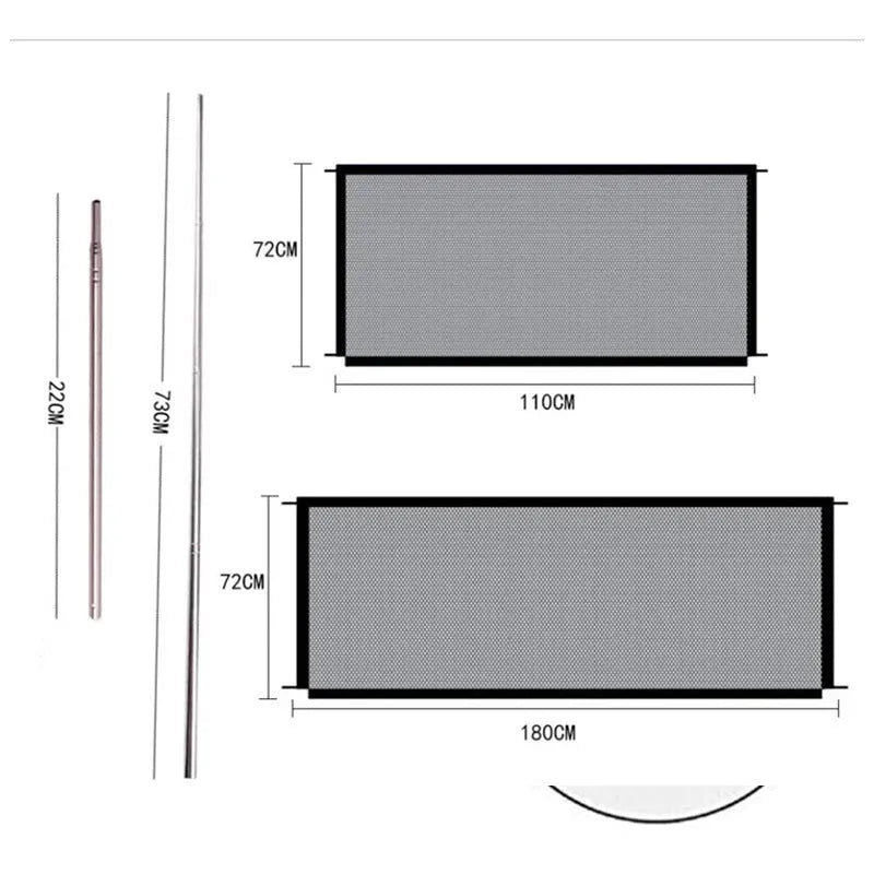 Portable folding cloth dog quarantine fence in small size 110x72cm or large size 180x72cm