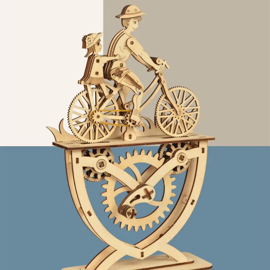 Wooden DIY bicycle model assembly kit, 168 x 65 x 265mm, for teenagers aged 7-14, father and son or father and daughter theme