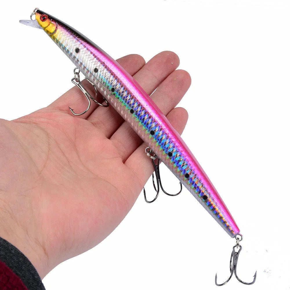 Large sea fishing lure 18cm bionic bait with 3D eyes and hook