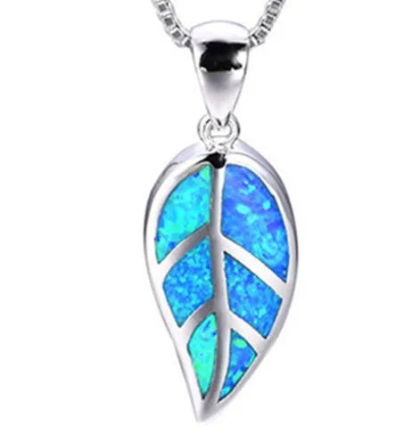 Silver filled blue opal sea turtle pendant necklace with vintage finish