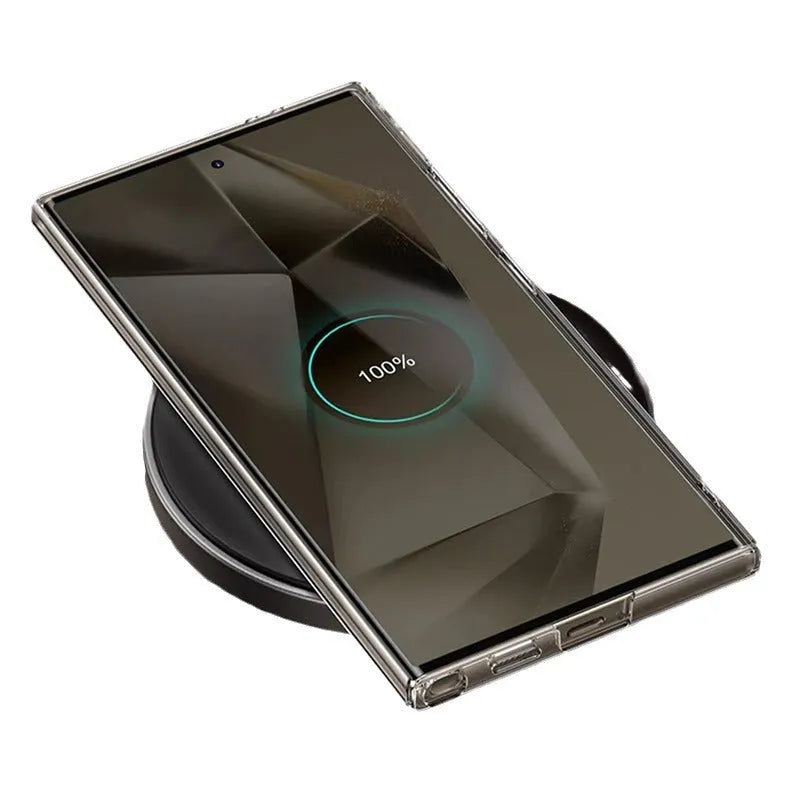 Litchi leather pattern Samsung phone case with embossed plaid design and magnetic anti-fall cover in Still Night Black.