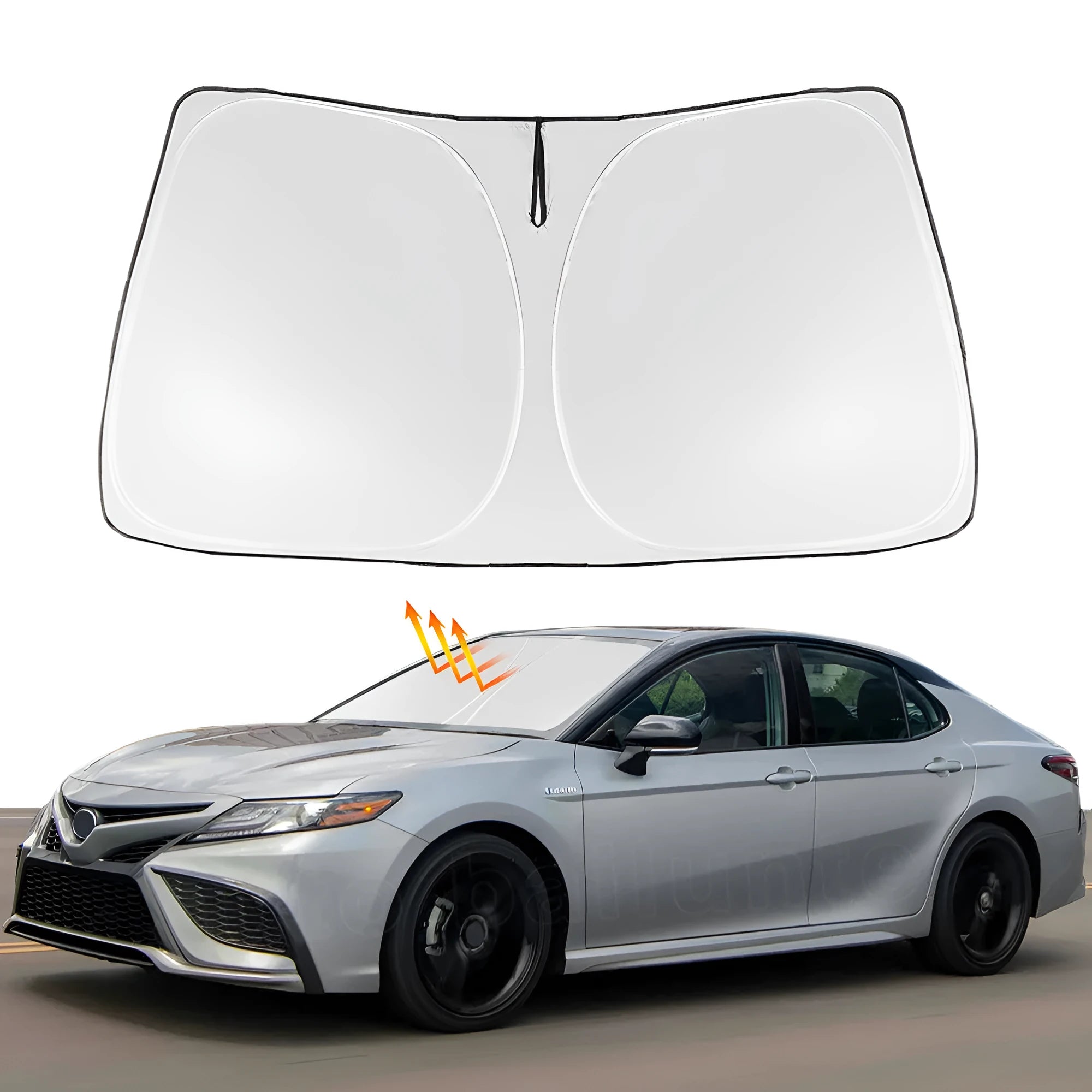 Silver car windshield sunshade cover for NOAH XOVY 90 series vehicles