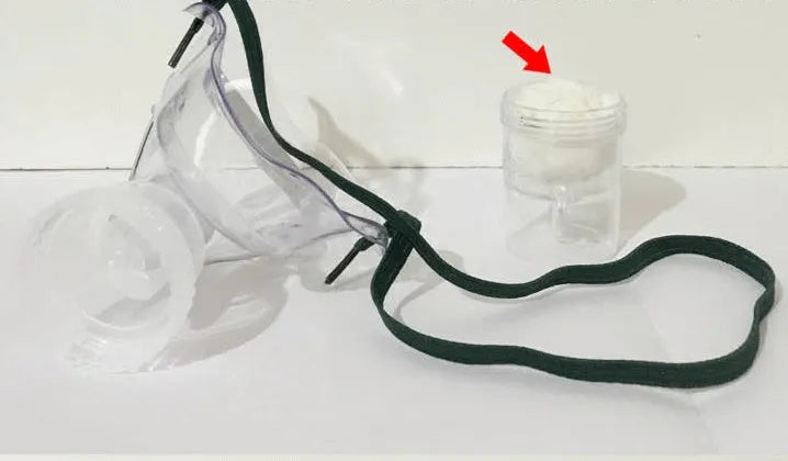 Soft rubber mask aid accessory for improving fit on A format masks.
