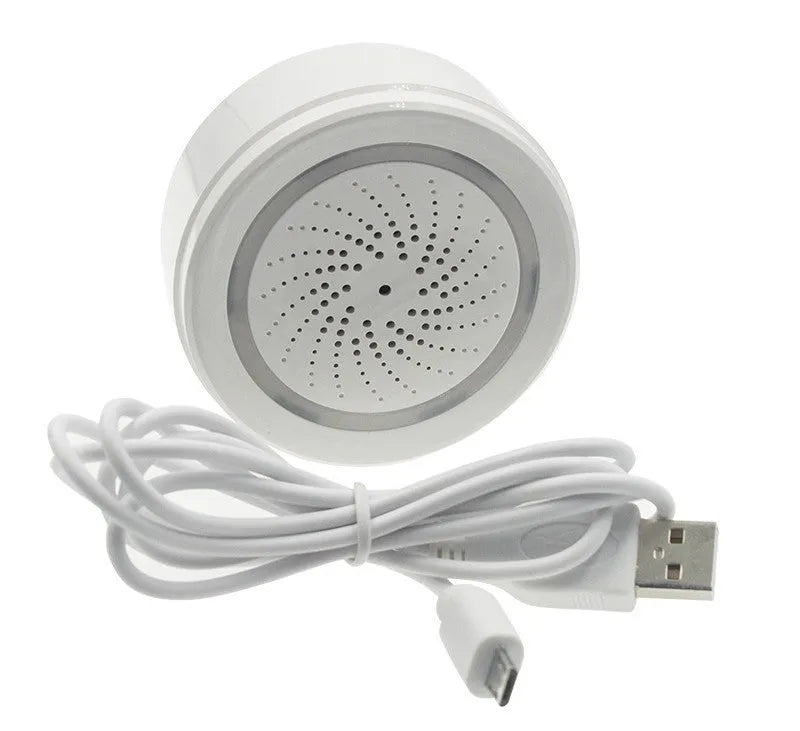 WiFi alarm siren wireless smart sound and light alarm with USB cable and manual
