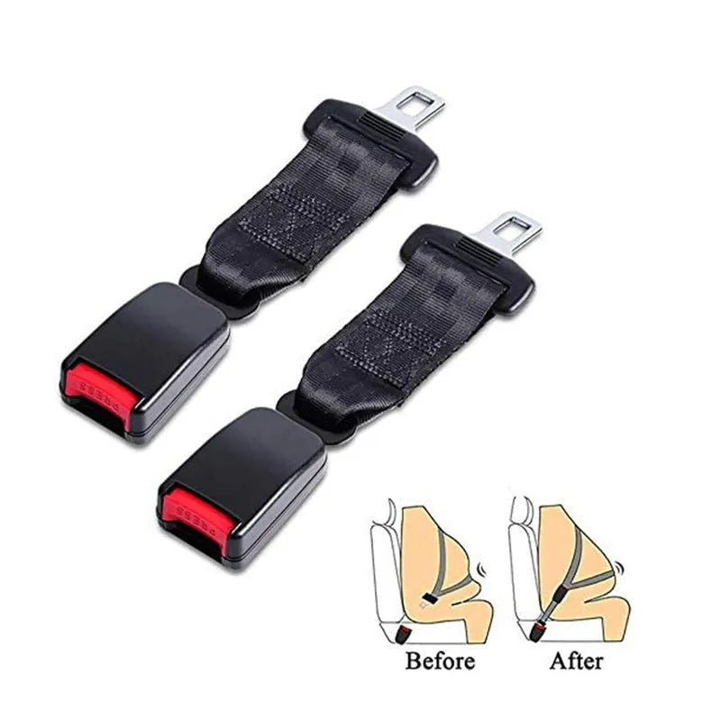 36cm black car seat belt extender with 21mm insert for children and pregnant women